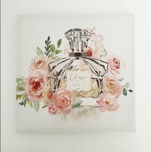 Watercolor L’Amour Perfume Wall Art | FIRM PRICE